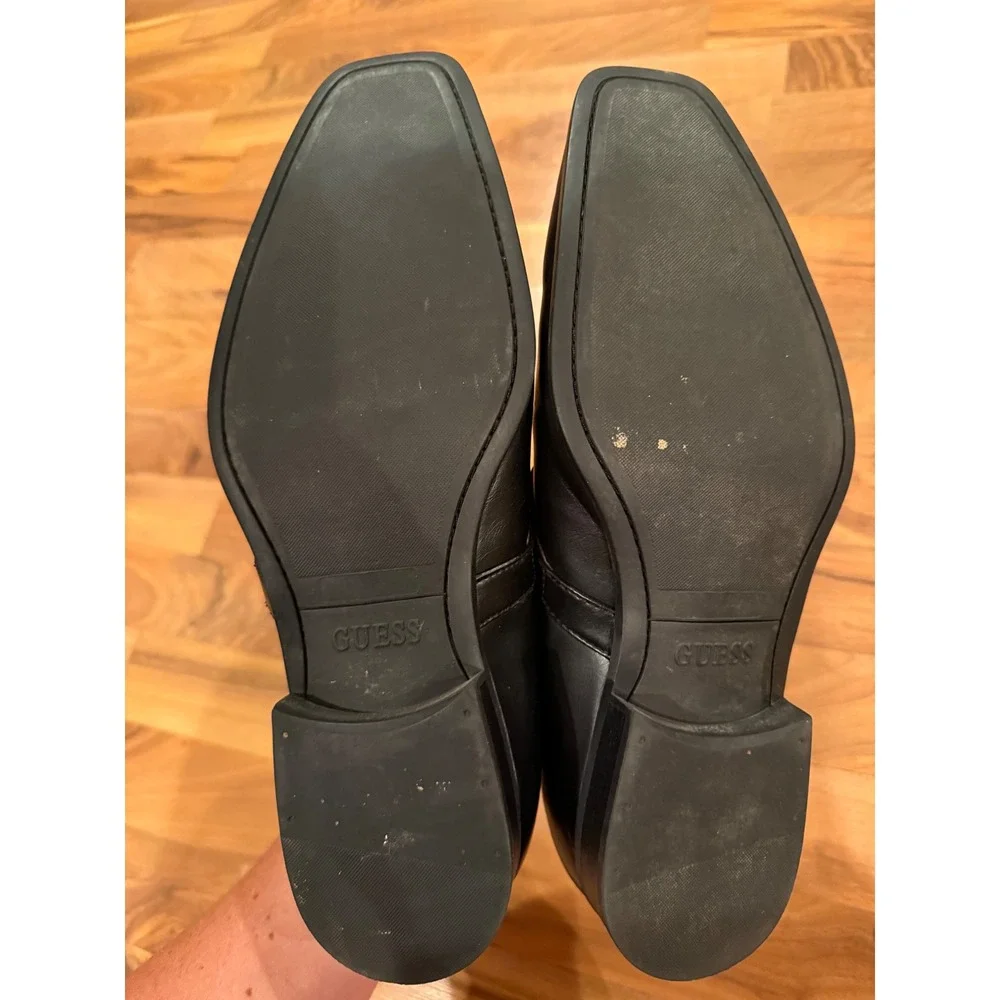 GUESS‎ Men's Black Leather Loafers Dress Shoes Size 11 Formal Party Career work
